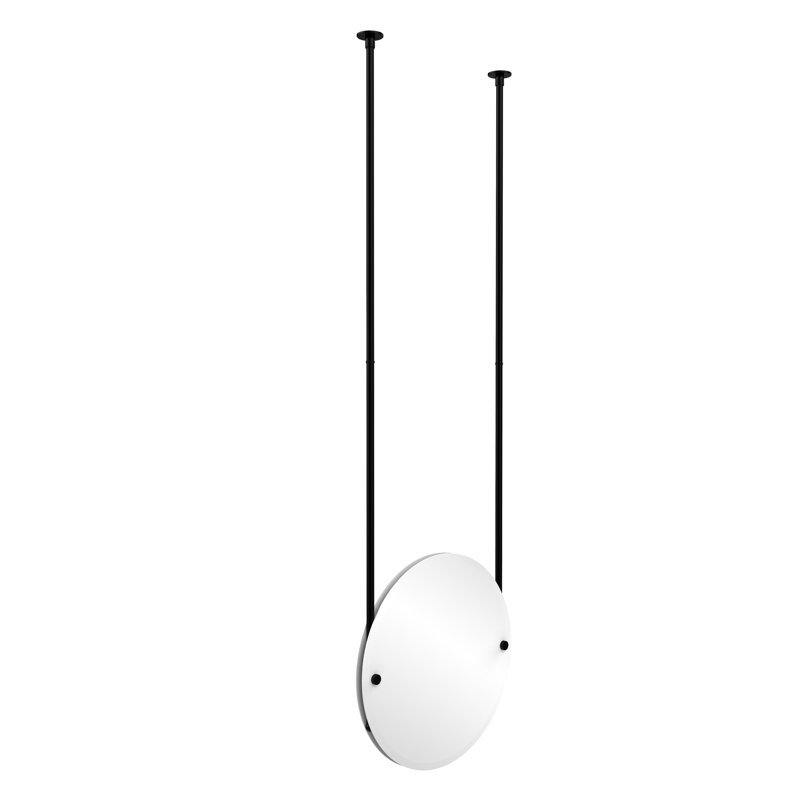 Miroir décoratif biseauté Gober, Noir mat