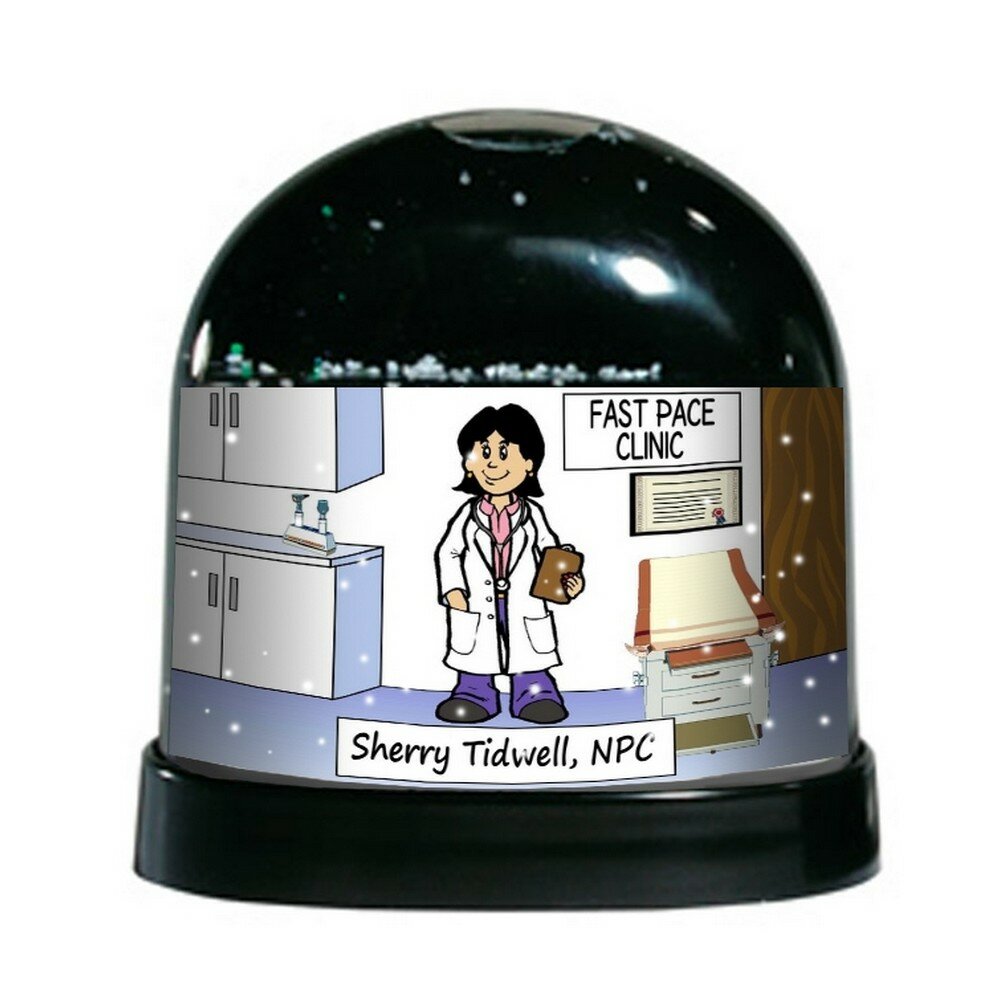 The Holiday Aisle® NTT Cartoon Caricature Male Nurse Snow Globe | Wayfair