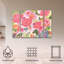 Ensemble de 3 panneaux - Sheila Golden «Pink Celebration Bouquet», art mural sur toile pour le salon, la chambre à coucher ou le bureau 