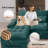 Alhertine Green U-Shape Couch with Comfy Armrests & Seat Sectionals ,Console storage and Cup Holders-435841946