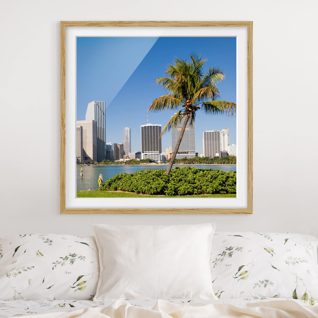 Gerahmtes Poster Miami Beach Skyline