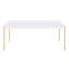 Table basse Corene au fini blanc et or