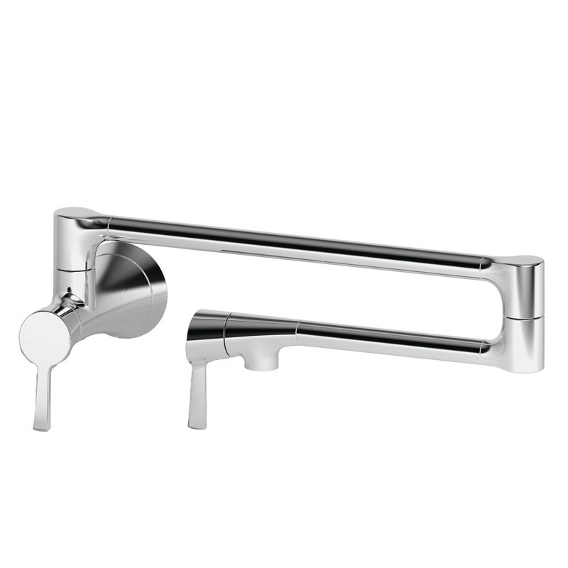 Vespera Wall Mount Pot Filler, Polished Chrome