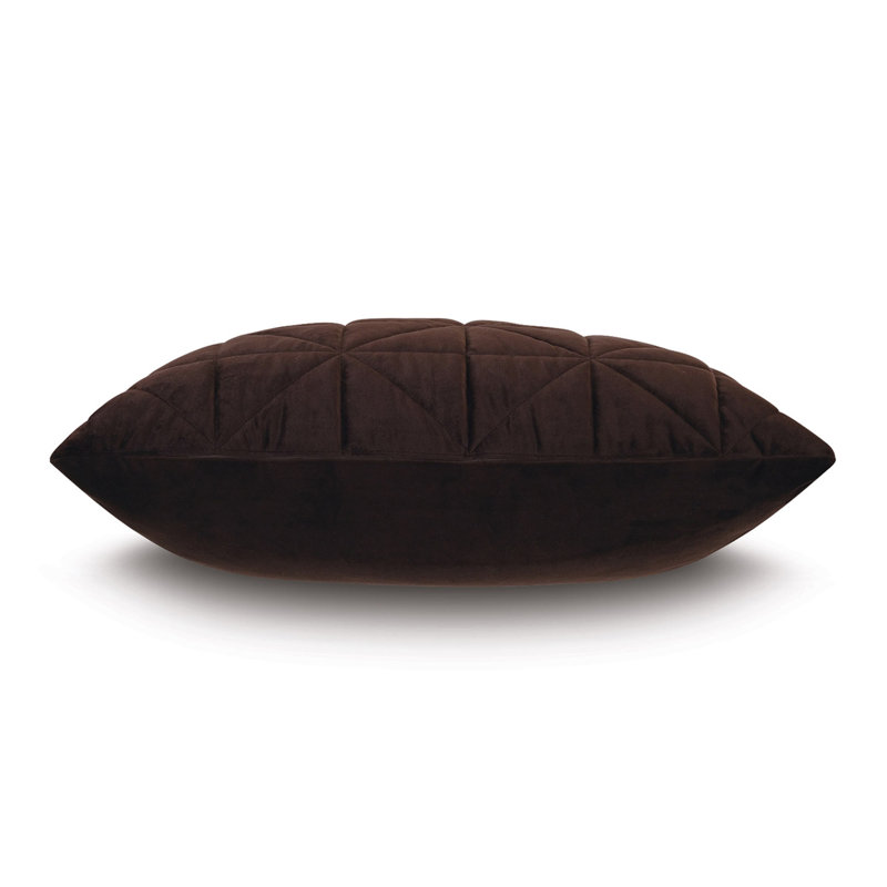 Nova Quilted Velvet Sham, Euro , Cocoa