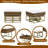 Walnut Lift-Top Coffee Table Set with Storage & 4 Ottomans