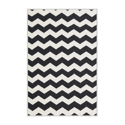 Tapis contemporain noir / blanc