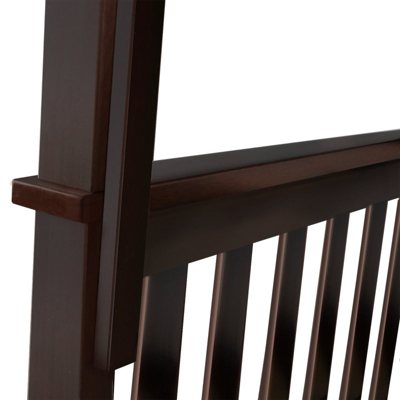 Lit superposé standard en bois massif par Andover Mills™, Espresso, Double sur double