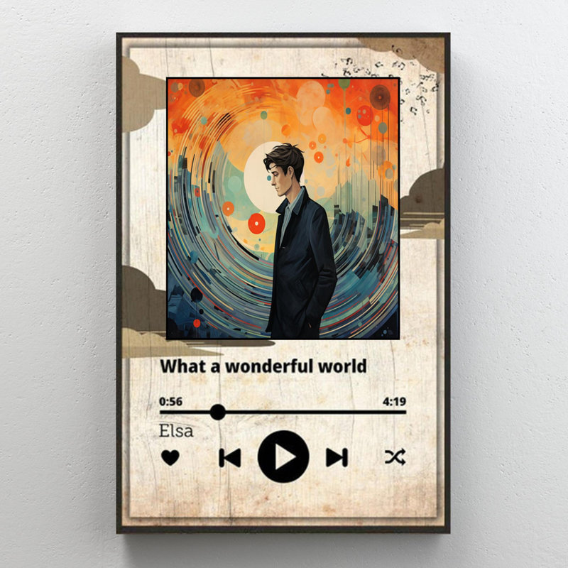 «Koshlya What A Wonderful World Song», impression sur toile, H 36 po x l 24 po x P 1,25 po