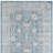 4' X 6' Blue And Ivory Floral Area Rug With UV Protection