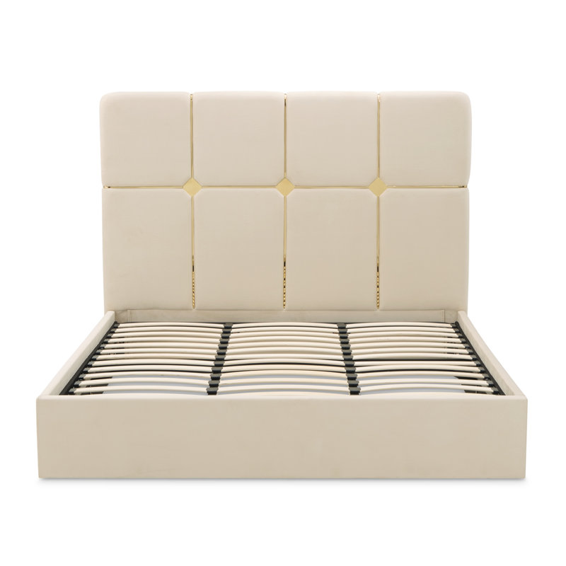 Zennia Velvet Bed, Queen