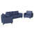 Similicuir bleu foncé