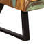 70cm W Solid Reclaimed Wood, Iron Bedside Table