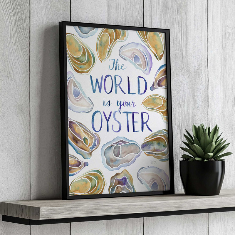 «The World Is Your Oyster» par Garima Dhawan, reproduction d'art sur toile, H 32 po x l 24 po, Noir