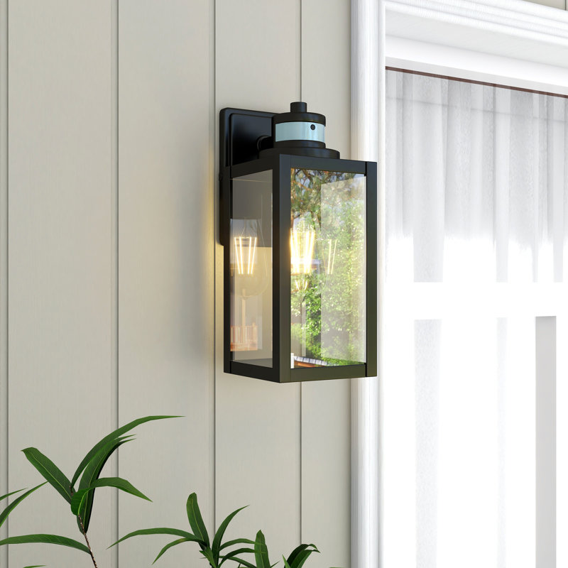 Schlesinger Black Steel Outdoor Motion Sensor Light(Set of 4)