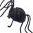 9" Glitter Black Spider