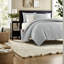 Ensemble de literie confortable grand gris, style chalet en coton pour la maison