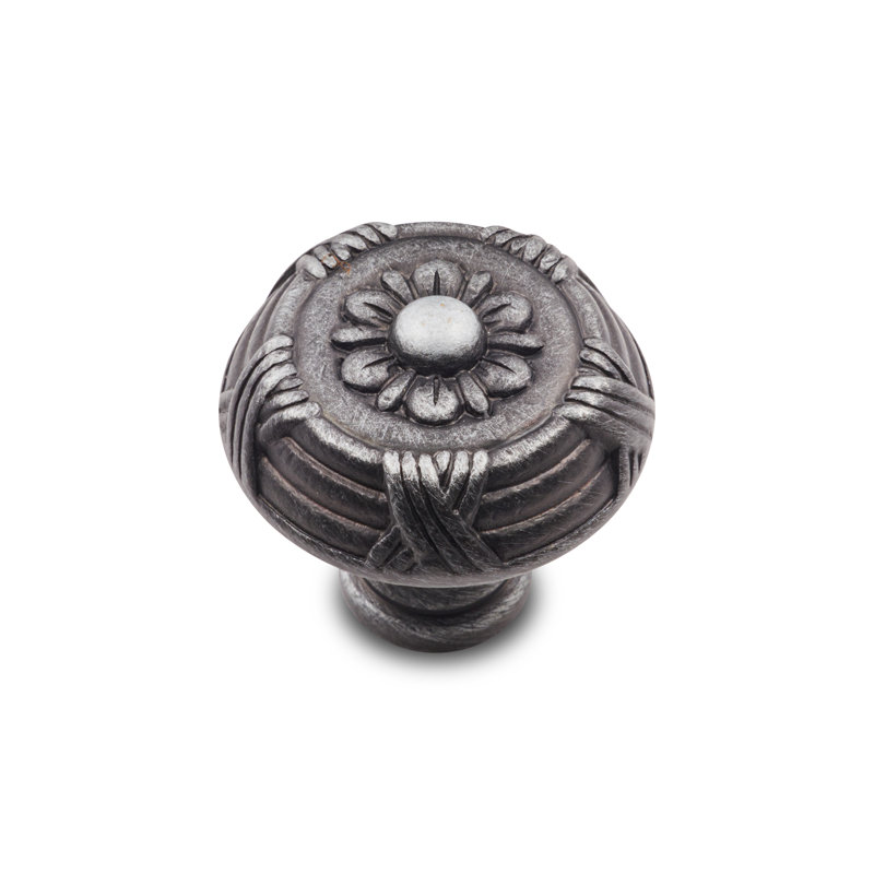 CK Series 1 1/2" Diameter Mushroom Knob, Distressed Nickel, Small