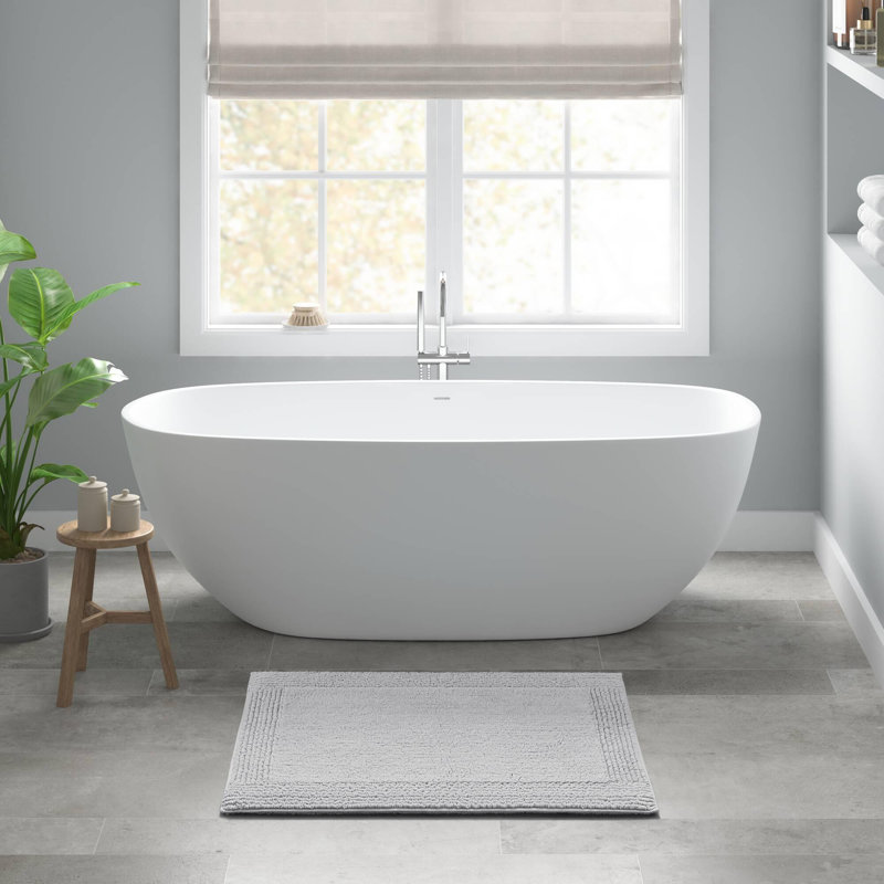 Tapis de bain réversible 100% coton touffeté 3000 g / m², Rectangle 1 pi 5 po x 2 pi
