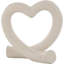 Sculpture cœur blanc cassé