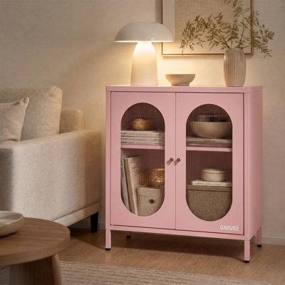 Armoire d'entrée à portes vitrées en acier au carbone 26,8