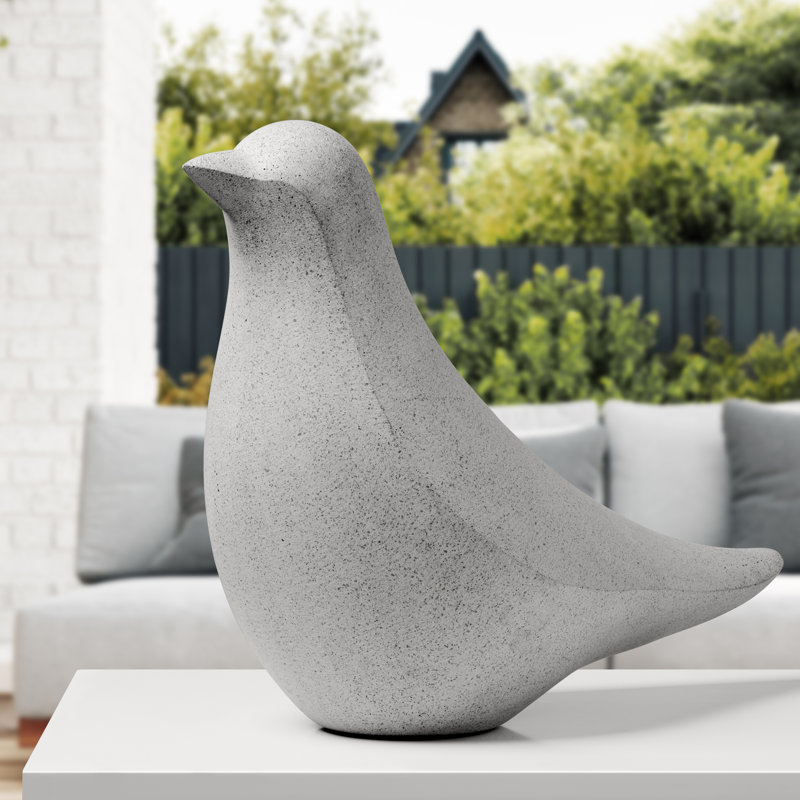 Très grande sculpture abstraite texturée grise 22 po Avery (tête haute), À droite, gris
