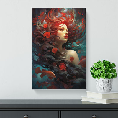 Mermaid Symbolism - Wrapped Canvas