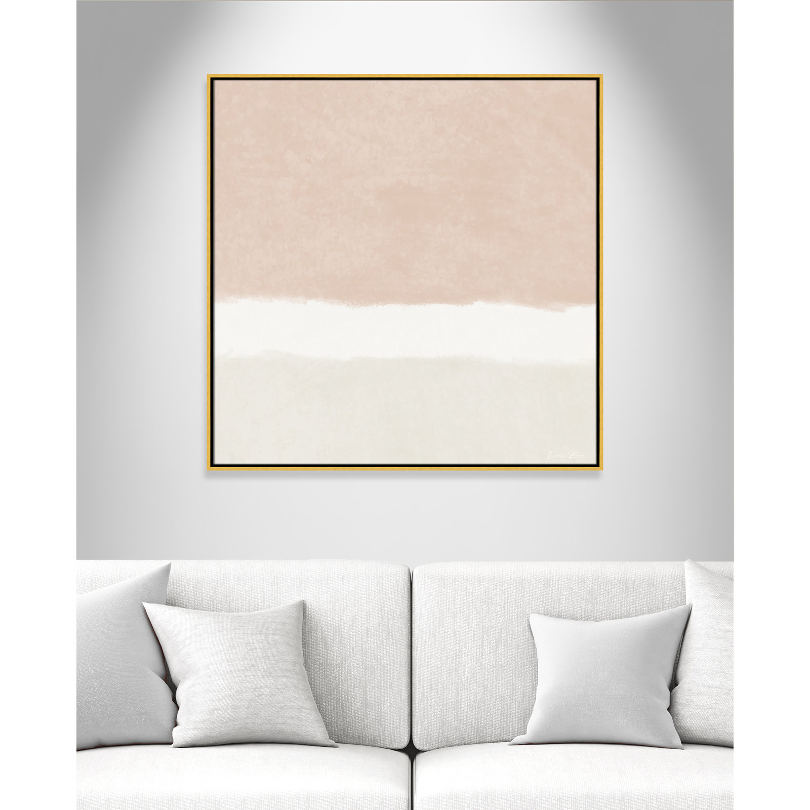 Willadeene "Slate 2" Print, 37.5" H x 37.5" W, Gold Framed