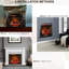 Foyer électrique encastrable 28 po avec garniture amovible, foyer décoratif sans fumée, niveaux de flamme et de luminosité réglables, puissance de 1500 W, puissance de 5000 W, 5000 / H, espace de chauffage de 400 pieds carrés, 3