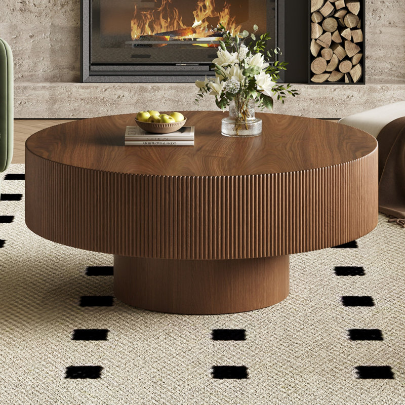 Table basse élégante Elegant Easy, H 16,7 po x L 35,4 po x l 35,4 po, Noyer