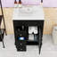 Meuble-lavabo avec lavabo en céramique, 2 tiroirs et tablette réglable-1105714144