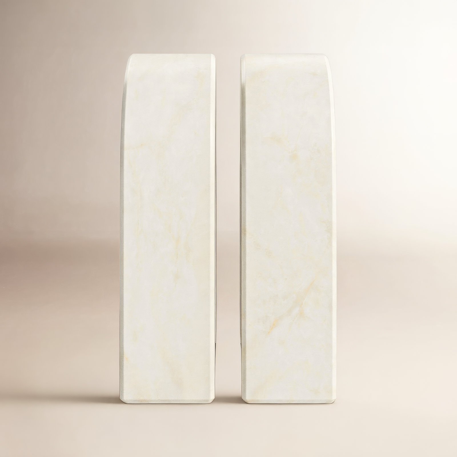 Decorative Bookends, Cream