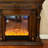 European style Roman column solid wood realistic flame electric fireplace cabinet-1057258548-1057258547