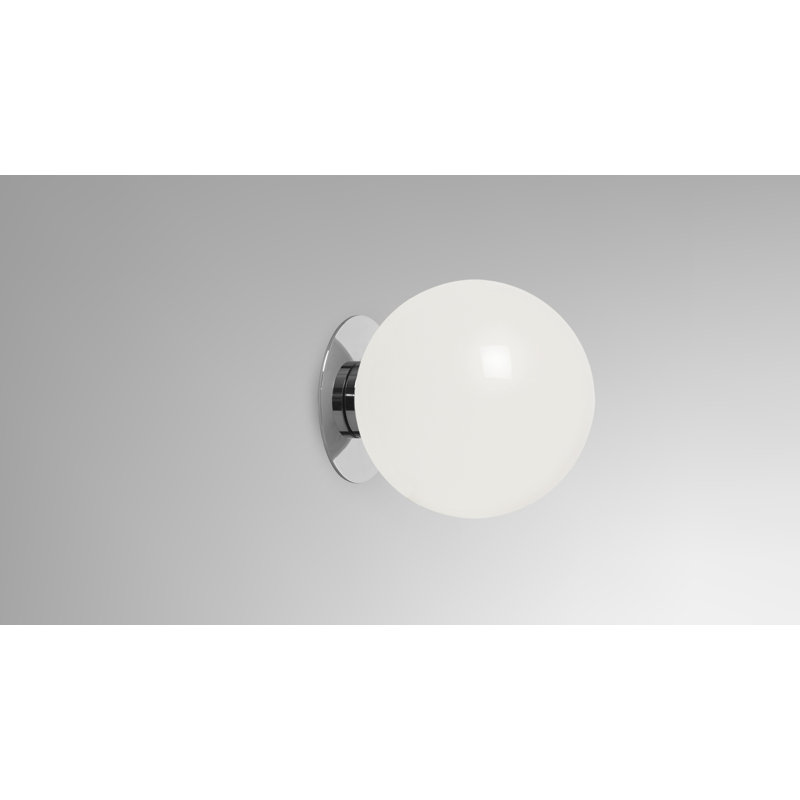Mezzo Solid Brass Flush Mounted Sconce, Polished Nickel, 7.5" H x 7.1" W x 7.1" D