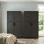 Garde-robe 2 portes - penderie avec plusieurs tablettes-838328166