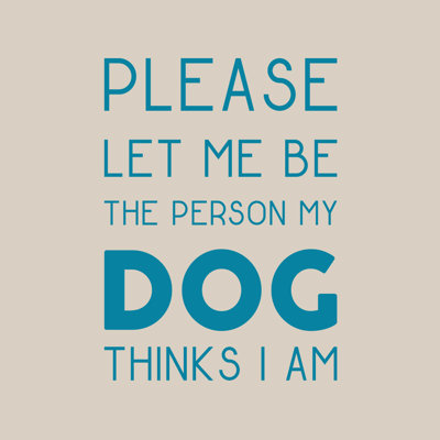 Décalcomanie murale the person my dog pense i