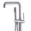 Robinet de baignoire autoportant avec douche à main -. . Fabrication en métal solide pour la longévité. Nettoyage complet du corps entier. Style contemporain et compact. 6,23 po de largeur,