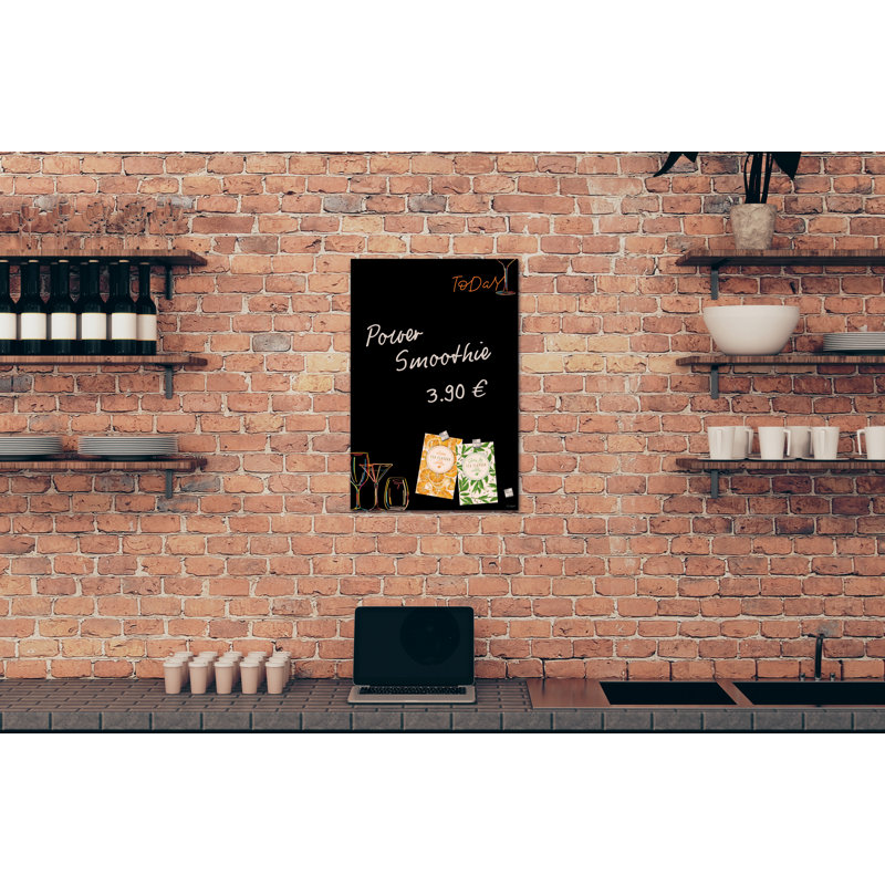 Artverum Wall Mounted Magnetic Unframed Glass Board 60cm H x 40cm W