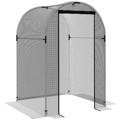 Tente de protection des plantes avec cadre en acier galvanisé noir l 46,02 po x P 74 po