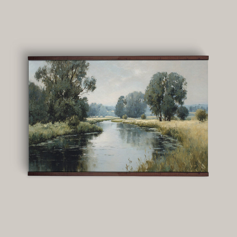 Tapisserie paysage campagne, H 40 po x l 60 po