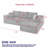 Boneless Modern Upholstered Sectional Sofa With 6 Pillows, No assembly required-2145291326-2145291324-2134752906