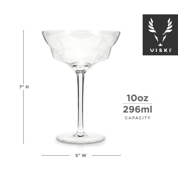 24oz Cocktail Shaker Set Bartender Kit with 2 Stemless Martini