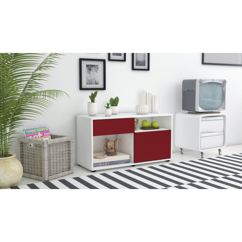Stephan 92cm W 1 - Drawer Chest of Drawers, Red / Matte White