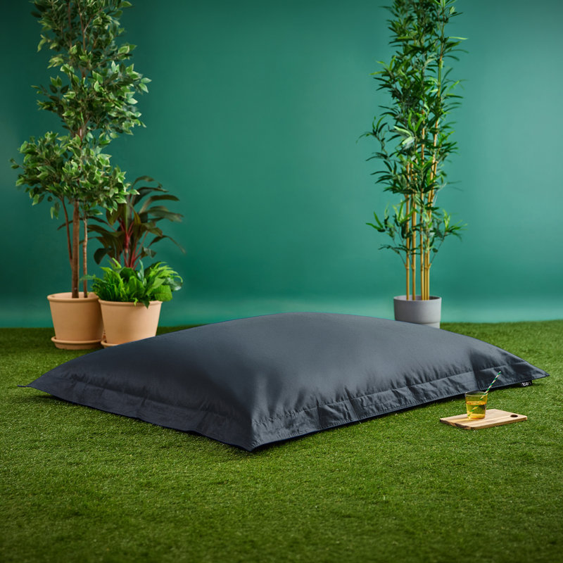 Bean Bag Bazaar Bazaar Bag Water-Resistant XL Floor Cushion Bean Bag, Slate Grey