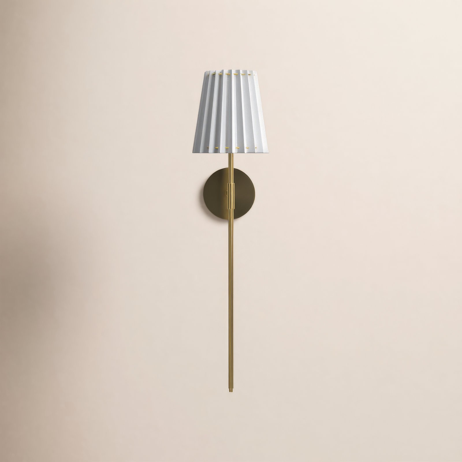 Canto Single Light Dimmable Wallchiere, Aged Brass
