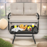 2 - Person 49cm Long Bistro Set With Padded Cushions And Table