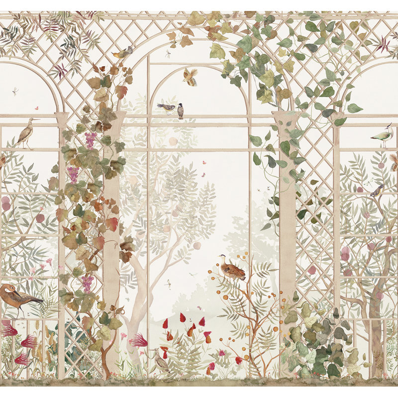 Papier peint texturé Botanical Greenhouse, Beige