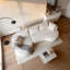 Canapé modulaire tout en mousse, canapé rembourré incurvé moderne avec assise profonde, canapé-lit doux sans cadre pour le salon