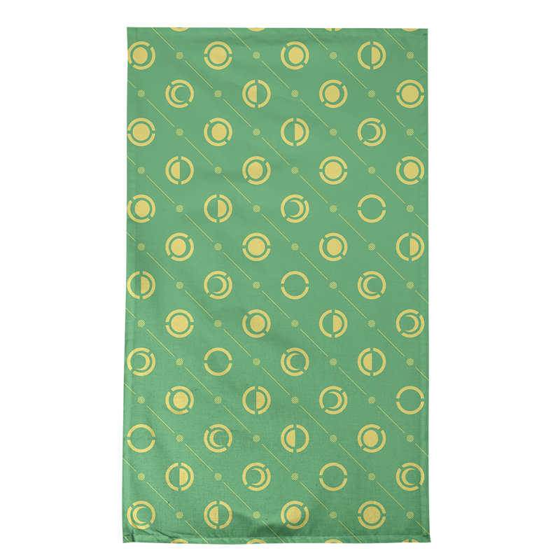Torchon Moon phases, Vert/jaune, Polyester sergé