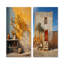 Minimalisme, bâtiment de la simplicité - ensemble de 2 reproductions d'art sur toile-1152788907-1152788910