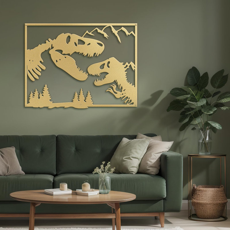 Wall Decor Metal, Gold, 20" H x 30" W x 0.05" D